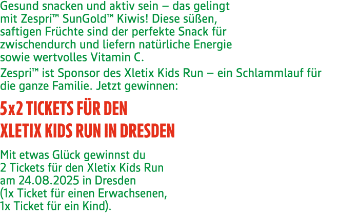 Gesund snacken und aktiv sein – das gelingt mit Zespri™ SunGold™ Kiwis! Diese s en, saftigen Fr chte sind der perfek...