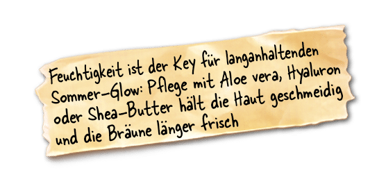 Feuchtigkeit ist der Key f r langanhaltenden Sommer Glow: Pflege mit Aloe vera, Hyaluron oder Shea Butter h lt die Ha...
